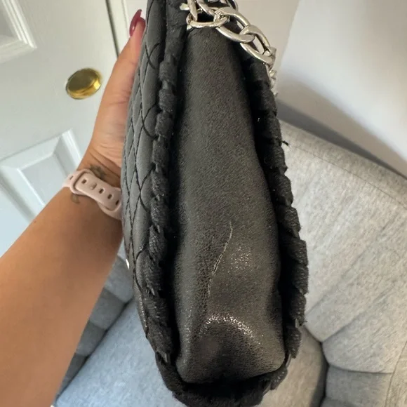 Steve Madden Quilted Black Chain Crossbody Bag - Picture 8 of 9